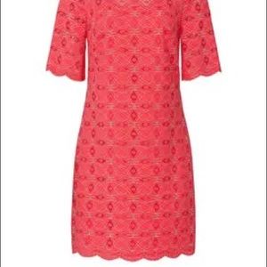 Trina Turk Lucite Boatneck Eyelash Trim Dress Size 8